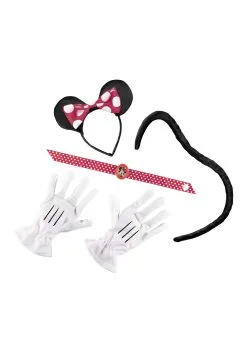 Disguise Red Minnie Mouse Kit 5 Disguise Red Minnie Mouse Kit -Scarves Sales 2023 womens red minnie mouse accessories kit alt 1