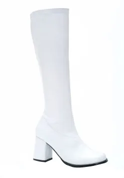 Ellie Women's White Gogo Costume Boots