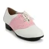 Ellie Women's White Pink Saddle Shoes -Scarves Sales 2023 womens white pink saddle shoes